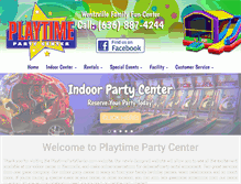 Tablet Screenshot of playtimepartycenter.com